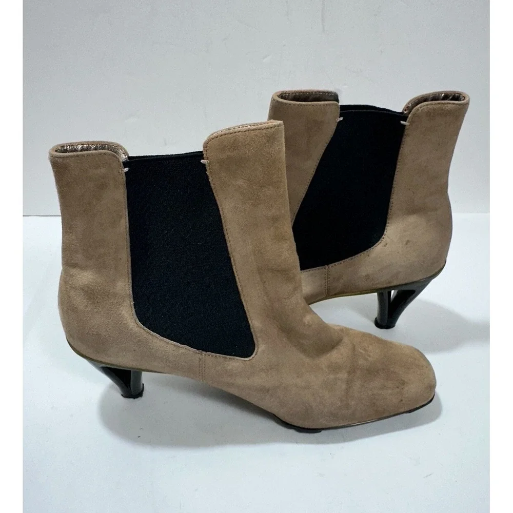 Asgi‎ Boots Womens 8.5 M Ankle Booties Brown Leather 030808